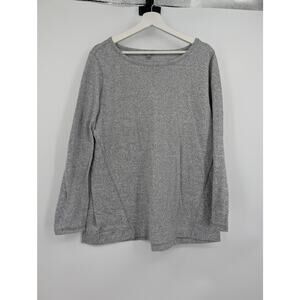 Talbots Gray Long Sleeve Pull Over 1X Closet Staple Closet Basic Errands